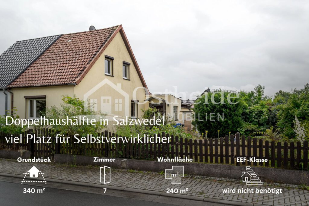 Diese Doppelhaushälfte hhält viel Potential bereit für Selbstverwirklicher. Kontaktieren Sie Ihren Immobilienmakler Marcel Berger von Ostheide Immobilien zu diesem Immobilienangebot.